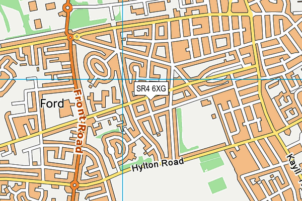 SR4 6XG map - OS VectorMap District (Ordnance Survey)