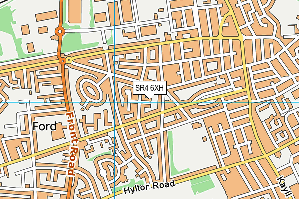 SR4 6XH map - OS VectorMap District (Ordnance Survey)
