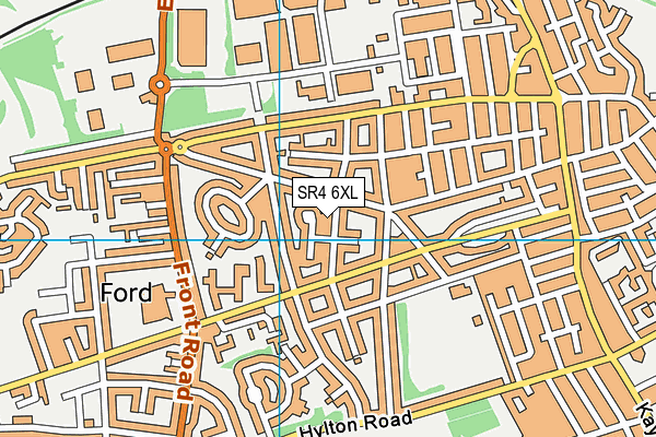 SR4 6XL map - OS VectorMap District (Ordnance Survey)