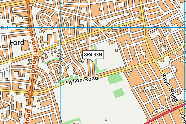 SR4 6XN map - OS VectorMap District (Ordnance Survey)