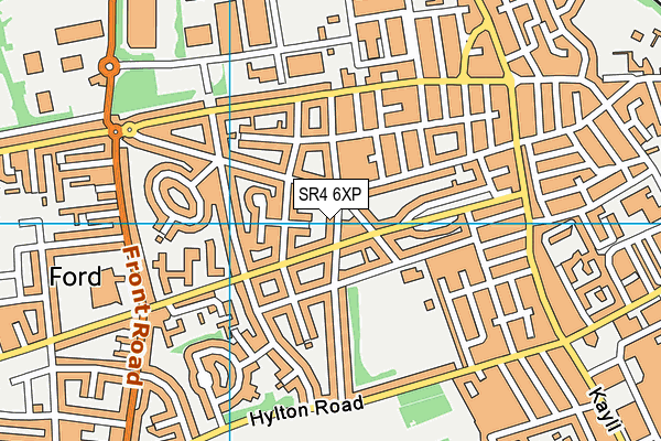 SR4 6XP map - OS VectorMap District (Ordnance Survey)