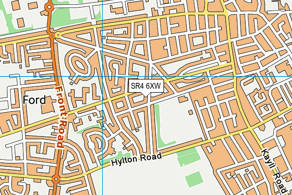 SR4 6XW map - OS VectorMap District (Ordnance Survey)