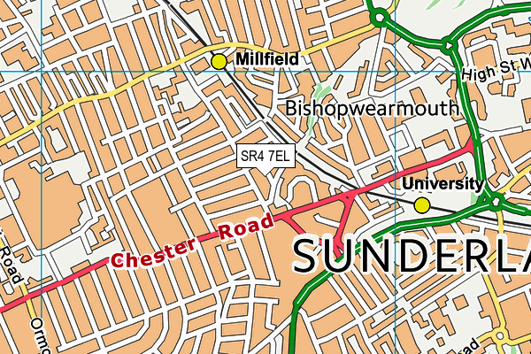 SR4 7EL map - OS VectorMap District (Ordnance Survey)