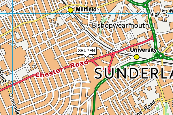 SR4 7EN map - OS VectorMap District (Ordnance Survey)