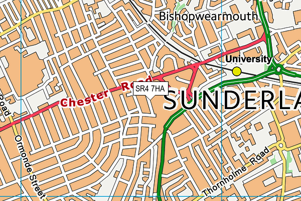 SR4 7HA map - OS VectorMap District (Ordnance Survey)