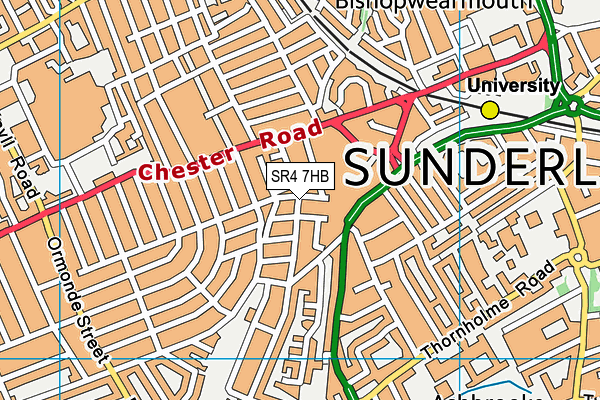 SR4 7HB map - OS VectorMap District (Ordnance Survey)