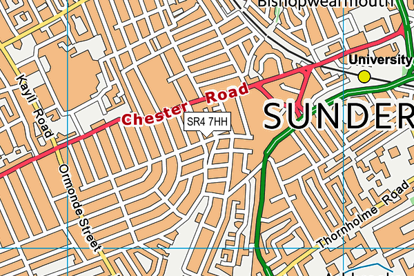 SR4 7HH map - OS VectorMap District (Ordnance Survey)