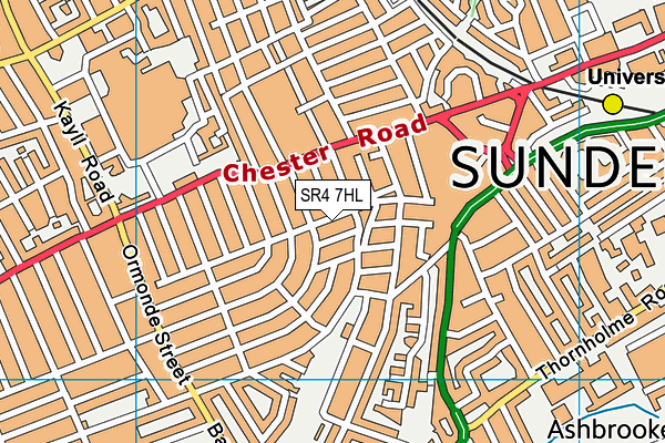 SR4 7HL map - OS VectorMap District (Ordnance Survey)