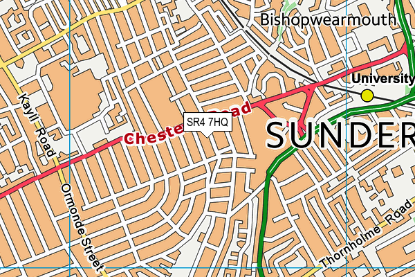 SR4 7HQ map - OS VectorMap District (Ordnance Survey)