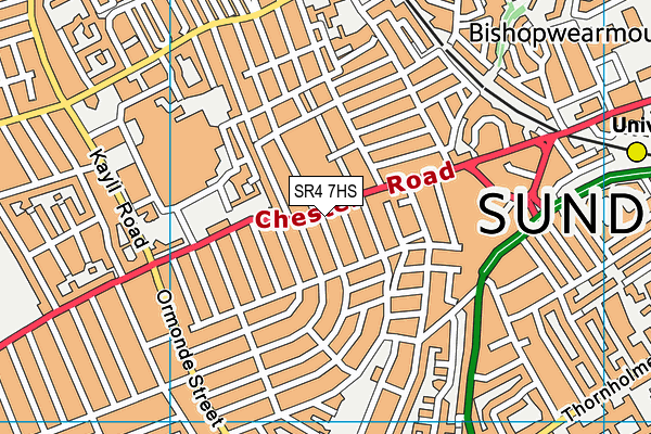 SR4 7HS map - OS VectorMap District (Ordnance Survey)