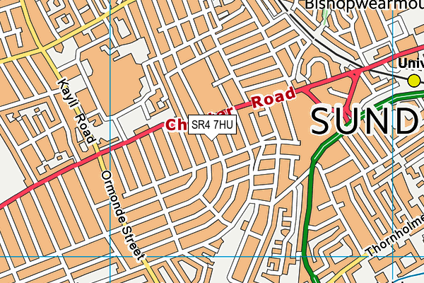 SR4 7HU map - OS VectorMap District (Ordnance Survey)