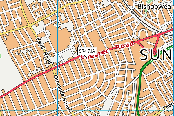 SR4 7JA map - OS VectorMap District (Ordnance Survey)