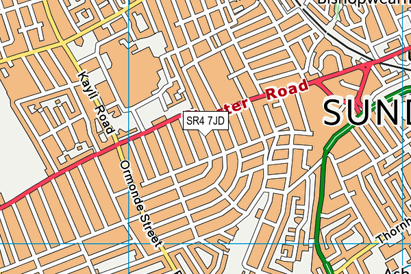 SR4 7JD map - OS VectorMap District (Ordnance Survey)