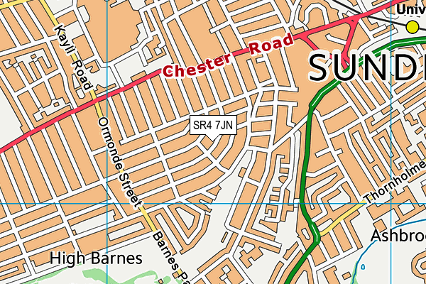 SR4 7JN map - OS VectorMap District (Ordnance Survey)