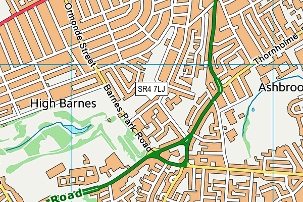 SR4 7LJ map - OS VectorMap District (Ordnance Survey)