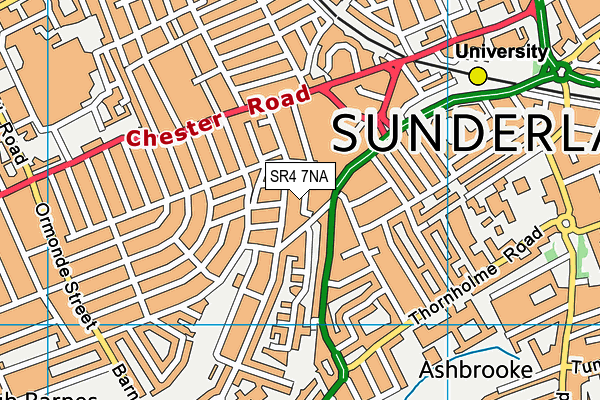 SR4 7NA map - OS VectorMap District (Ordnance Survey)