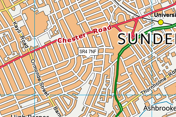 SR4 7NF map - OS VectorMap District (Ordnance Survey)