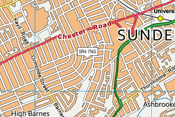 SR4 7NG map - OS VectorMap District (Ordnance Survey)