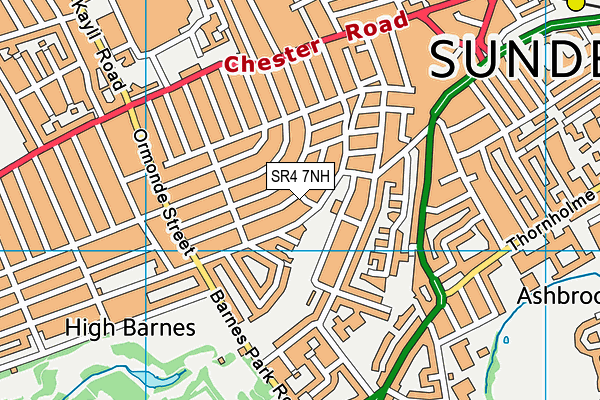 SR4 7NH map - OS VectorMap District (Ordnance Survey)