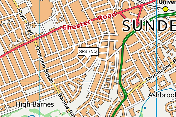 SR4 7NQ map - OS VectorMap District (Ordnance Survey)