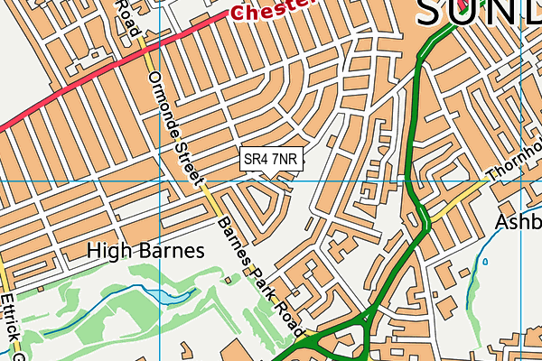 SR4 7NR map - OS VectorMap District (Ordnance Survey)