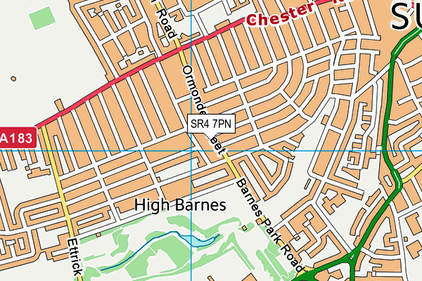 SR4 7PN map - OS VectorMap District (Ordnance Survey)