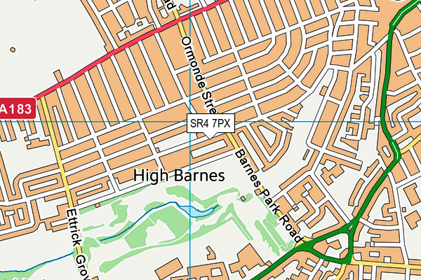 SR4 7PX map - OS VectorMap District (Ordnance Survey)