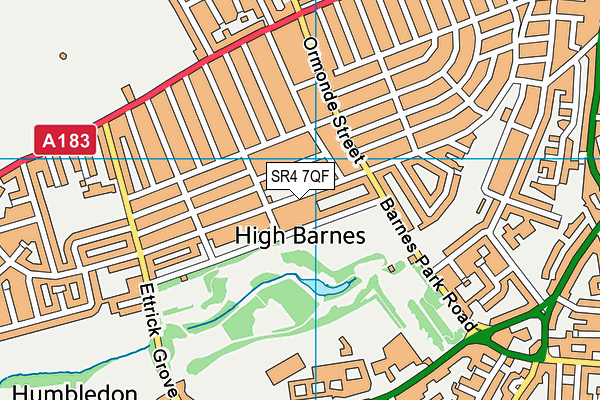 Barnes Junior School map (SR4 7QF) - OS VectorMap District (Ordnance Survey)