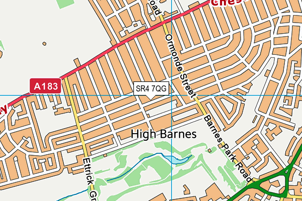 SR4 7QG map - OS VectorMap District (Ordnance Survey)