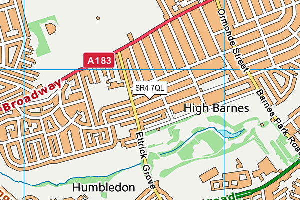 SR4 7QL map - OS VectorMap District (Ordnance Survey)