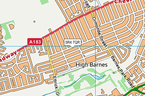 SR4 7QR map - OS VectorMap District (Ordnance Survey)