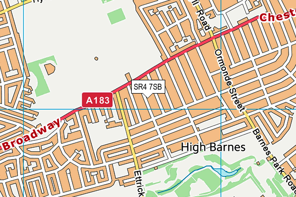 SR4 7SB map - OS VectorMap District (Ordnance Survey)