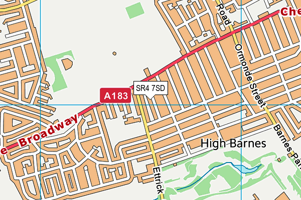 SR4 7SD map - OS VectorMap District (Ordnance Survey)