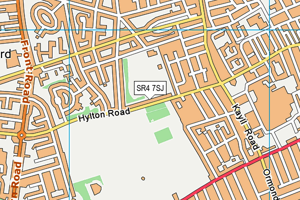 SR4 7SJ map - OS VectorMap District (Ordnance Survey)