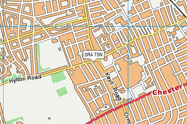 SR4 7SN map - OS VectorMap District (Ordnance Survey)