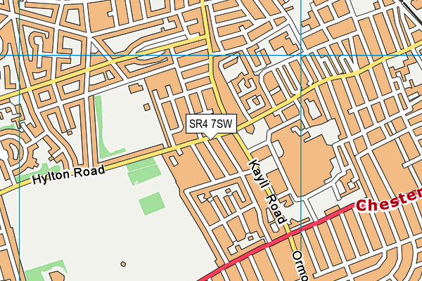 SR4 7SW map - OS VectorMap District (Ordnance Survey)