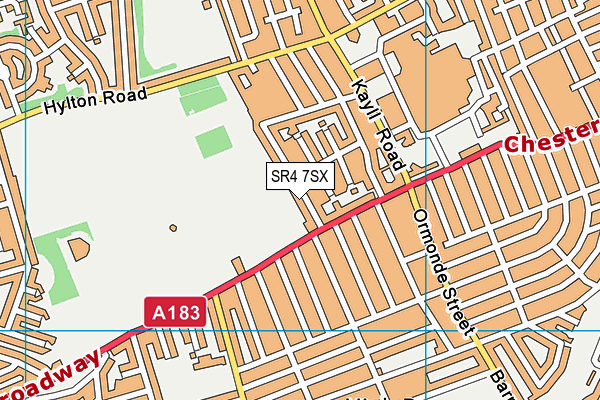 SR4 7SX map - OS VectorMap District (Ordnance Survey)