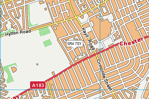 SR4 7SY map - OS VectorMap District (Ordnance Survey)