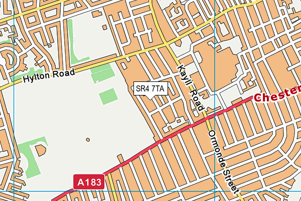 SR4 7TA map - OS VectorMap District (Ordnance Survey)