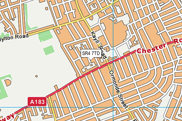 SR4 7TD map - OS VectorMap District (Ordnance Survey)