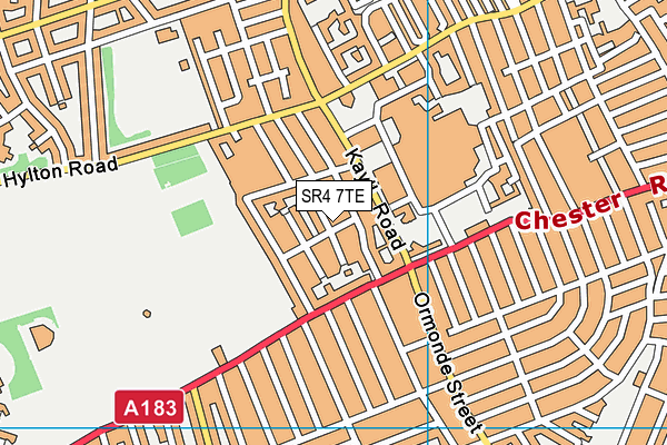 SR4 7TE map - OS VectorMap District (Ordnance Survey)