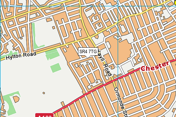 SR4 7TG map - OS VectorMap District (Ordnance Survey)