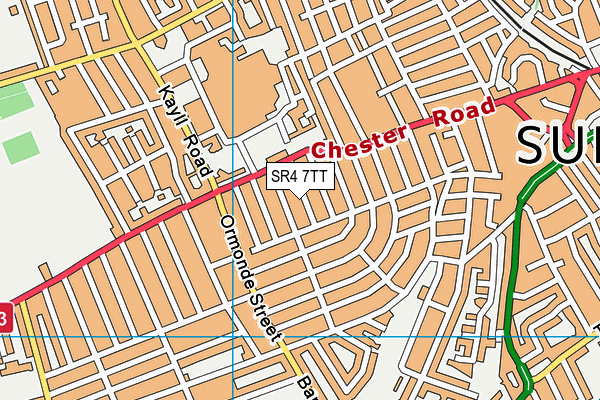SR4 7TT map - OS VectorMap District (Ordnance Survey)