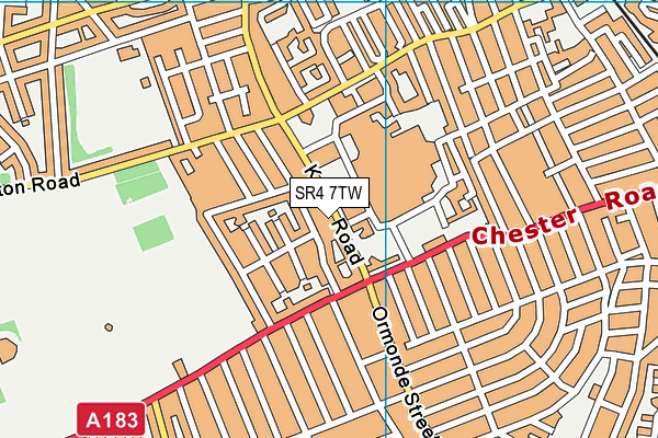 SR4 7TW map - OS VectorMap District (Ordnance Survey)