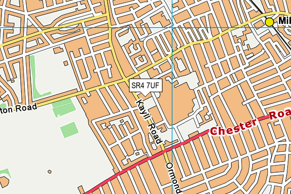 SR4 7UF map - OS VectorMap District (Ordnance Survey)