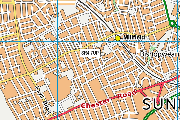 SR4 7UP map - OS VectorMap District (Ordnance Survey)