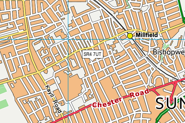 SR4 7UT map - OS VectorMap District (Ordnance Survey)