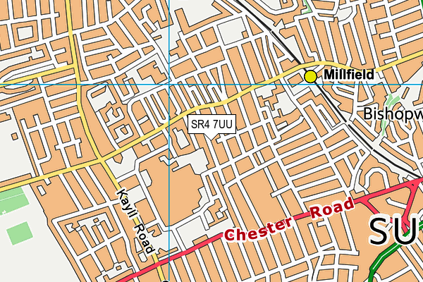SR4 7UU map - OS VectorMap District (Ordnance Survey)