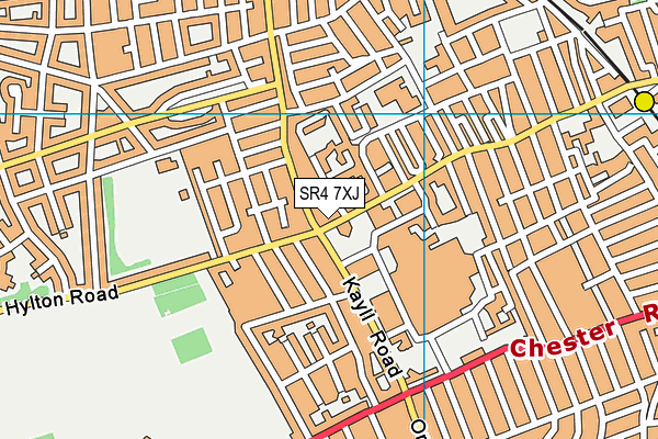 SR4 7XJ map - OS VectorMap District (Ordnance Survey)