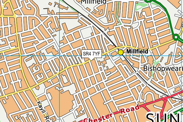 Premier Health & Fitness Centre (Closed) map (SR4 7YF) - OS VectorMap District (Ordnance Survey)